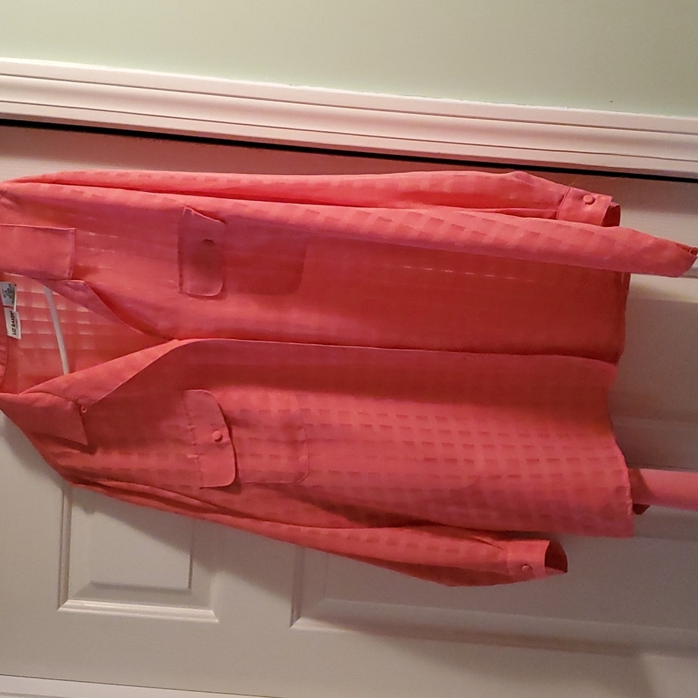 Coral pink blouse with matching camisole Size 22W
